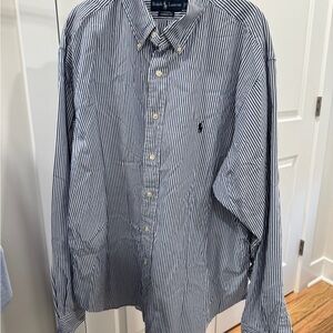 Ralph Lauren Men's Blue Striped Shirt 18